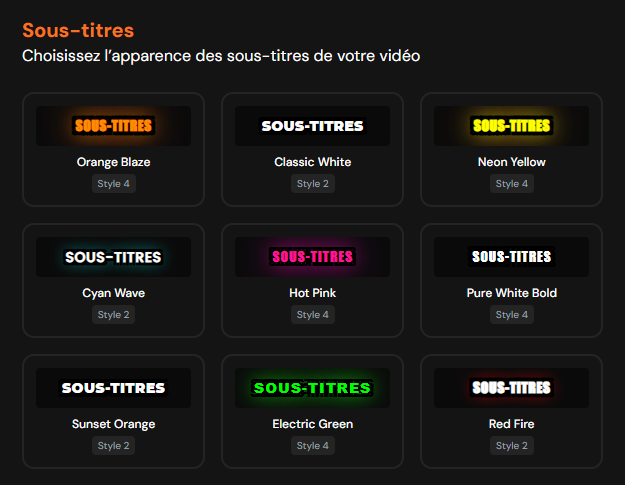 Sous-titres automatiques