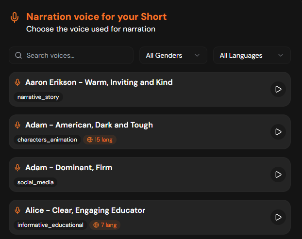 Professional voice-overs